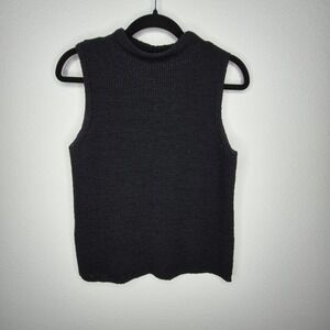 Loose Knit Mock Neck Sleeveless Sweater Clean Girl Minimalist Indie Sleeze PM